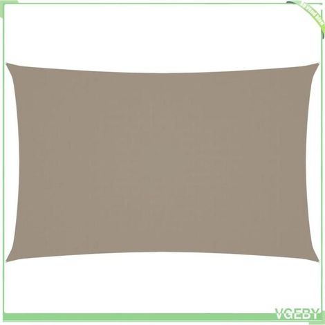 Voile de parasol - FAFEICY - 135429 - 2,5x5 m - Tissu Oxford enduit PU - Taupe - Protection UV (1/5)