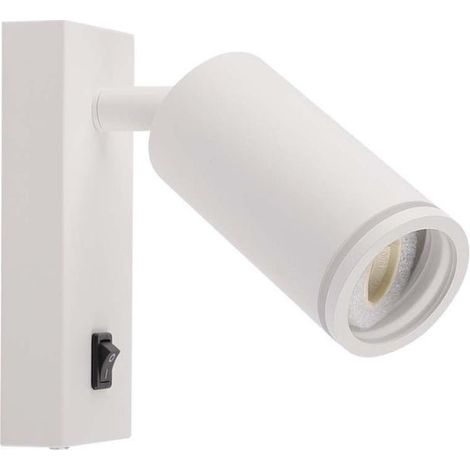 Applique Murale Blanche avec Interrupteur pour Ampoule GU10 - SI