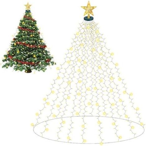 Guirlande Lumineuse Sapin de Noel, 400LED 16 x 2m Rideau Lumineux Sapin de Noel, Chaîne lumineuse pour sapin de Noël, Lumineuses Lumières de Noël (1/4)