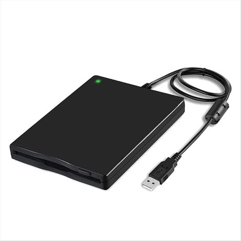 Unità floppy disk esterna da 3,5 pollici e 1,44 MB per laptop e computer desktop. (1/3)
