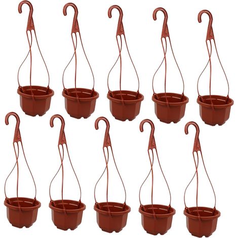 Jolis pots suspendus au design élégant 10 ensembles de en plastique peu encombrants (1/5)