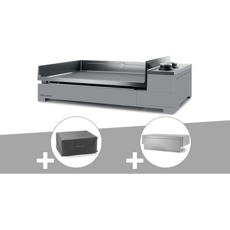 Plancha gaz Premium 60 acier avec housse et couvercle pour plancha - Forge Adour