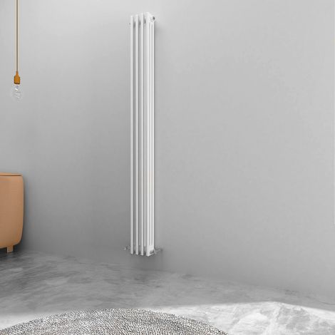 Acezanble 1800x200mm 3 Column White Vertical Traditional Cast Iron Style Radiator (1/4)