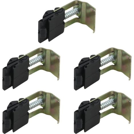 Lot de 5 Pinces en Acier Inoxydable, Clips de Fixation Sous évier de Cuisine, Accessoires pour Évier, Encastrables Arc Réglable, Pince Cuisine Inox, Convient pour Buanderies, Salles de Douche (1/5)