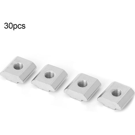 30 Stück T-Nutmuttern-Set der Serie 30, Aluminiumprofil, Gewinde-T-Gleitmuttern-Blockbefestigungen (M6) (1/5)