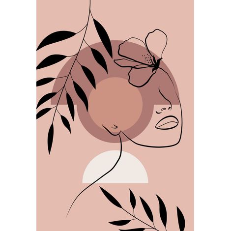 Papier peint panoramique - Femme Boho - 130 cm x 190 cm (1/2)