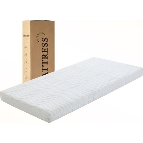 Matelas, ergonomique, 200 x 90 x 12 cm, blanc (1/5)