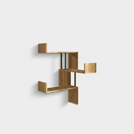Étagère murale design en bois d'ingénierie Theronis (1/3)