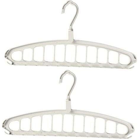 [JAMAIS UTILISÉ] 2 Pièces Cintres Antidérapants Cintres De Stockage Cintres Pliants Étendoir À Linge Organisateur De Cintre De Garde-Robe Placard Gain De Place Hacks (1/4)