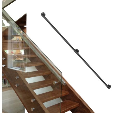 Rampe d'escalier murale en tube de 2 mètres pour loft (1/5)