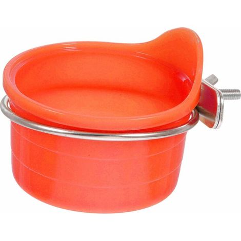 Lot de 2 mangeoires suspendues pour perroquets en cage, avec abreuvoir intégré. Accessoires pour cages de perruches. Mangeoire d'intérieur pour oiseaux. (1/5)