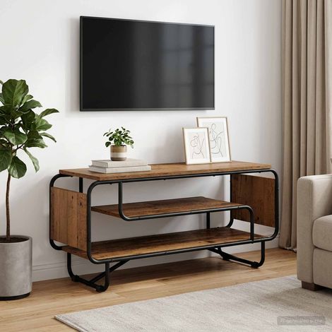 vidaXL Supporto TV 98 x 36 x 45 cm Legno antico Legno ingegnerizzato