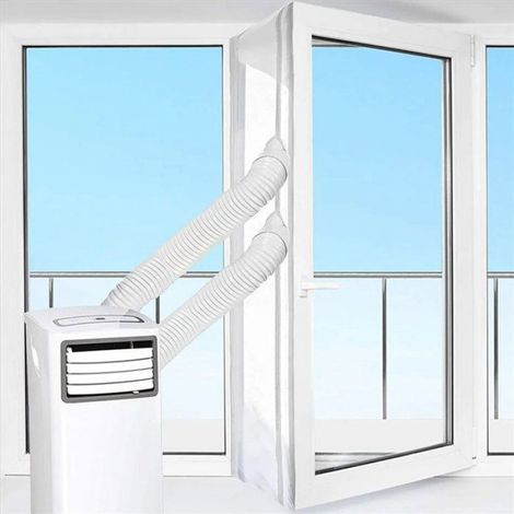 Joint De Fenêtre - Pour Climatiseur Portable - Tissu Flexible - 300 Cm - Fermeture Éclair - 2 Pièces (1/5)