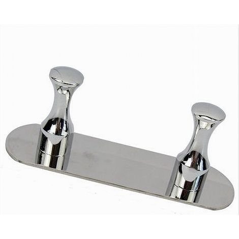 Trade Shop - Kleiderbügel mit 2 Haken für Bademantel, Badezimmer, Zuhause, Wandmontage, modern, 59746 -