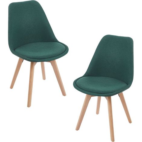 Packs Sillas Comedor - Pack 2 Sillas Synk Tela - Verde (1/5)