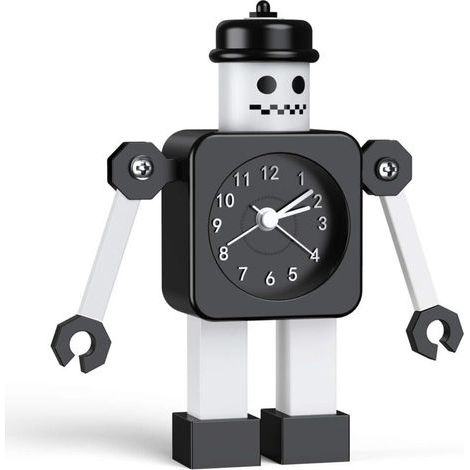 ZOLGINAH Kinderwecker für Jungen, Roboterwecker für Kinder, Analoger Wecker ohne Ticken, Lautloser Wecker für Jungen und Mädchen (Schwarz 2772) (1/5)