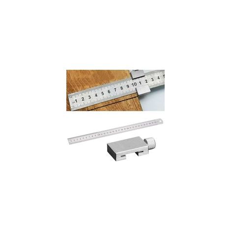 Règle de butée en acier inoxydable 30 cm Outil de traçage pour le travail du bois, le bricolage, l'artisanat (1/5)