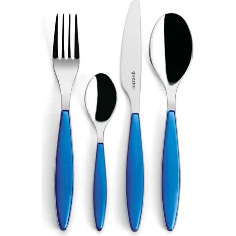 Guzzini Feeling Set de Couverts Bicolore Bleu 24 pièces