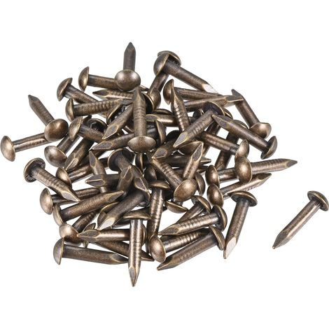 Clou Petit Minuscule Laiton 3mmx15mm(DxL) pour Bricolage Bois Boîte Accessoire Bronzé 60pcs (1/5)
