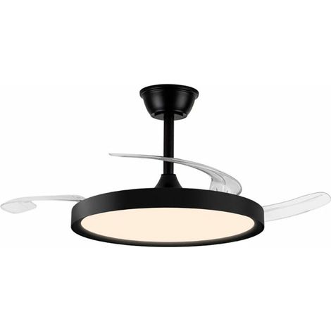 Polaris Black 43W 4430Lm CCT Dim LED Ventilatore con pale retrattili (1/4)