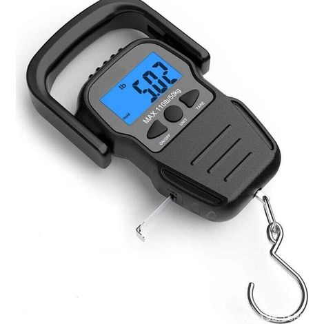 Electronic balance for luggage with LCD retro-illuminated display for viaggi, pesca and tiro con l'arco, waterproof bag, metro a nastro (1/4)