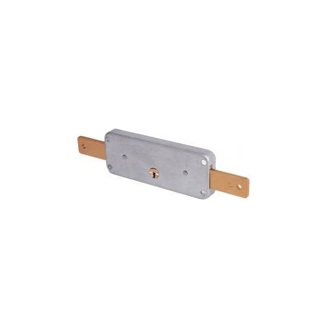 UCEM cerradura pestillos 11-a he , Cerradura transversal de pestillo para persianallave ambos ladosMedidas de caja 154mmHierro esmaltado y dorado. (1/6)