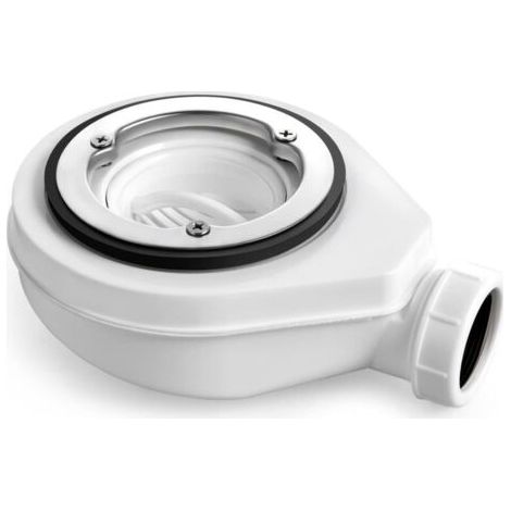 Siphon de receveur de douche 90 mm, diamètre de sortie 40/50 mm, bonde avec siphon pour cabines de douche, bonde de douche avec siphon anti-odeurs + filtre à cheveux