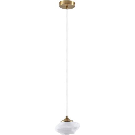 Lindby Lámpara colgante 'Piatra' en Blanco de Vidrio
