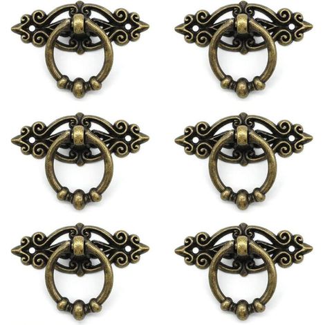 6 poignées de tiroir vintage, poignées de meuble classiques, boutons de porte pour K (1/5)