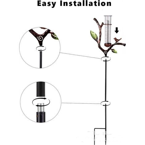 Générique Pluviometre Exterieur Jardin Pluviomètre avec Échelle (1/5)