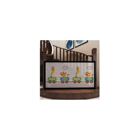 Barrière de sécurité,Barrière de sécurité extensible imprimée pour bébé (L89cmH85cm), Barrière de sécurité améliorée pour escaliers, Barrière de sécurité amovible pour enfants dans les escali (1/5)