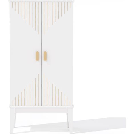 Armoire de cuisine, armoire à rangement, meuble de rangement spacieux avec deux portes et un espace pour les clés. De style vintage. Idéale pour la cuisine, le salon, le living room ou le couloir. (1/5)