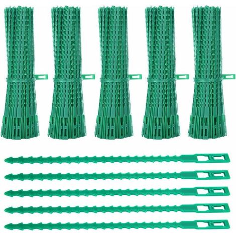 Lot de 500 attaches de plantes 17cm Attaches réglables en plastique Pour soutenir tomates et concombres Réutilisables et flexibles (1/5)