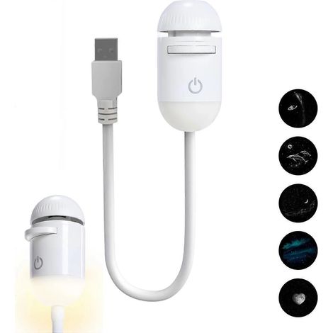 Veilleuse projecteur galaxie RUIYUE, lampe projecteur galaxie LED, lampe projecteur d'étoiles USB avec 5 films de projection coulissants, mini lampe galaxie (1/5)