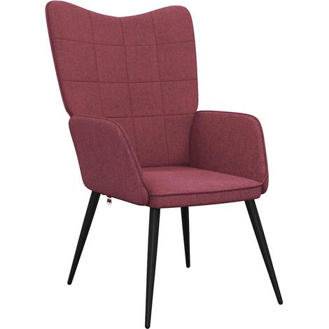 Sillón de relax de tela color rojo tinto vidaXL