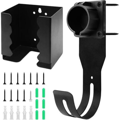 Kit de support mural pour chargeur EV - Station d'accueil pour connecteur SAE J1772, support de cable de chargeur EV et support de bote de charge EV pour véhicules électriques extérieur (1/5)