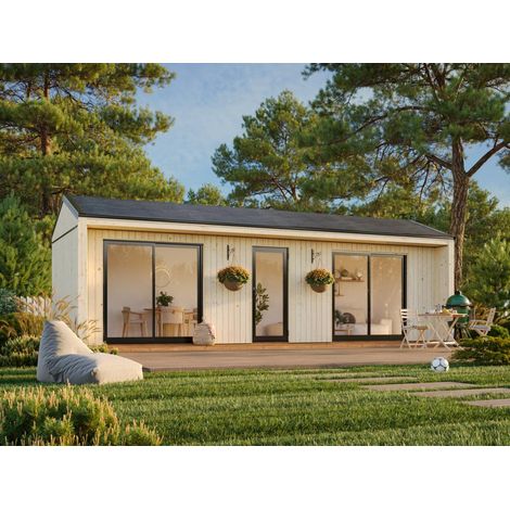 Abri de jardin en bois Rebekka 22,4 m2 Naturel (1/5)