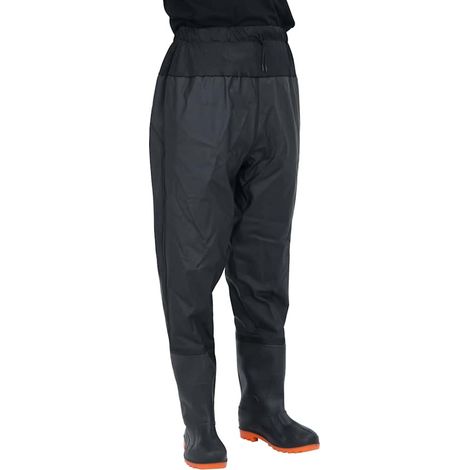vidaXL Cuissardes avec bottes noir taille 44