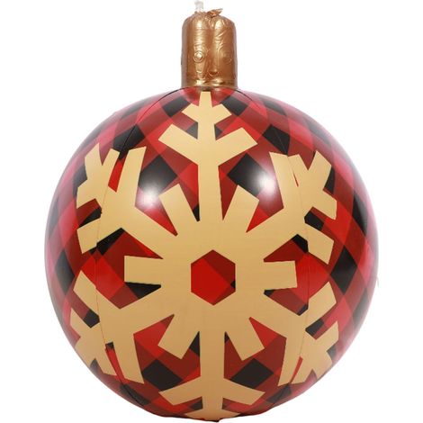 Boule De Noel Gonflable - 60 Cm - Pour Extérieur Jardin Terrasse Porche - PVC Résistant - 1 Pièce (1/5)
