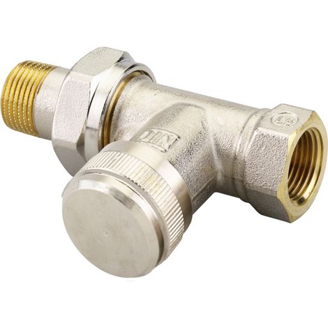 Danfoss Rücklaufverschraubung RLV 10 R 3/8", Durchgangsausführung, vernickelt