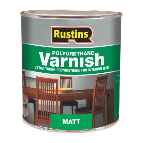 Rustins Quick Dry Polyurethane Varnish Clear - Matt - 500ml