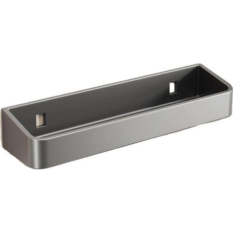 Stainless steel wall-mounted spice rack, compact kitchen storage, practical spice shelf, dark grey, 31 x 8.7 x 5 cm (1/5)