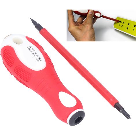 Tournevis d'électricien 7012 500 V, testeur double usage Phillips et plat PH1/SL4 (vente en gros) (1/5)