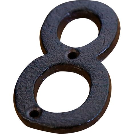 House Numbers - Cast Iron - Black Coated - DIY Letter And Number Set - For Exterior Wall Decoration - 26 Letters 10 Numbers 2 Symbols