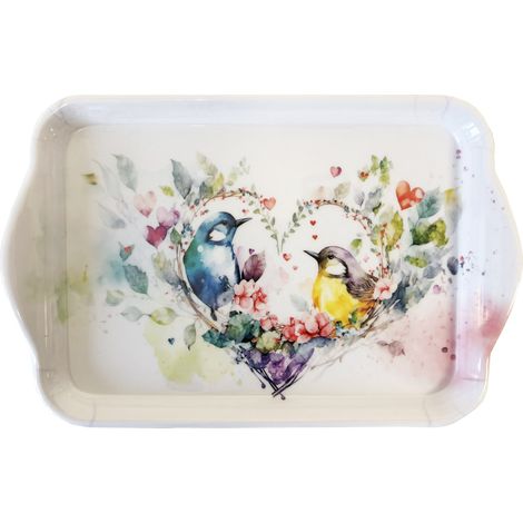 Mini plateau vide poche 20.5 x 13.5 cm - oiseaux (1/2)