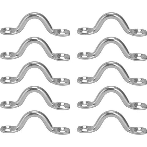 Attaches en acier inoxydable pour bateau - Lot de 10, parfaites pour les œillets de pont et de taud (1/5)