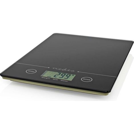 Nedis KASC620BK bilancia da cucina de Rettangolo Nero da banco Bilancia da cucina elettronica de bilancia da cucina de bilancia da cucina (1/5)