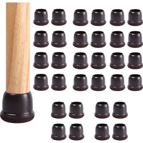 Embout de pied de chaise, avec patin en feutre, protection en silicone pour pieds de meubles, conçue pour résister aux rayures et aux chocs élastiques. (1/5)
