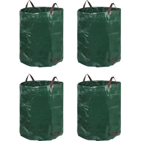 Sacs à déchets verts - miniClover - 272 L - Vert et noir - 65 x 65 x 74 cm - Lot de 4 (1/4)