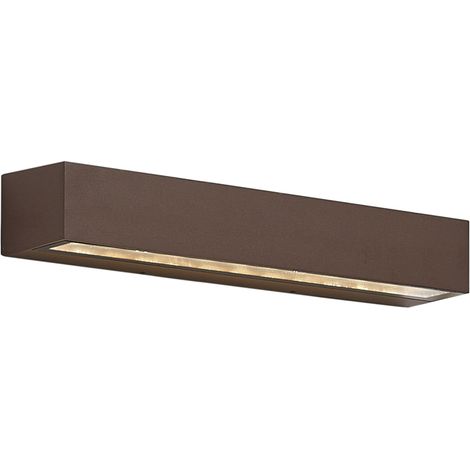 QAZQA Lámpara de pared industrial para exterior marrón óxido 38cm
